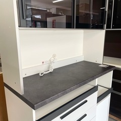 【新品同様‼️】定価15万♪ 現行モデル パモウナ 120cm幅キッチンボード(SY-1200R) 食器棚 収納家具 ホワイト♪