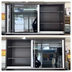 【美品‼️】高級♪ 大川家具(入江木工) 117cm幅キッチンボード 食器棚 収納家具 艶あり木目調ダークブラウン♪