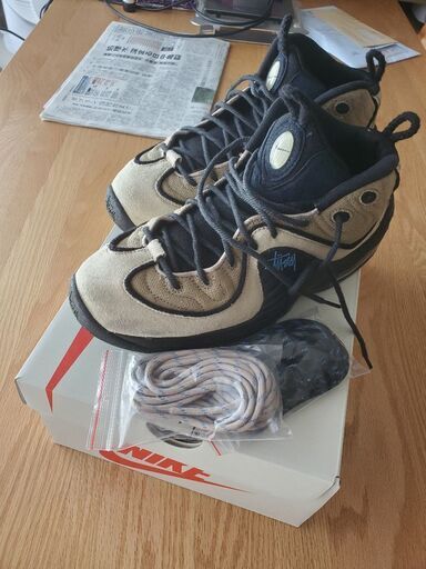 ナイキ エアペニー 2 SP ステューシー NIKE AIR PENNY II SP STUSSY rattan/black-limestone dx6934-200 ヘンプ ラタン/ライムストーン スニーカー コラボ