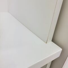 ★ジモティ割あり★  レンジボード ホワイト H180×D42×W104 クリーニング済み TK057 ☆ジモティ割あり☆ レンジボード ホワイト H180×D42×W104