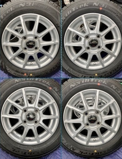 「商談中」❼145/80R13 新品冬用タイヤと中古ホイールとナット付き