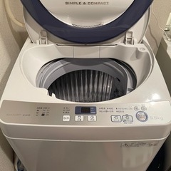 美品: SHARP製洗濯機5.5Kg