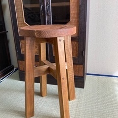 花台　丸椅子　昭和レトロ　ビンテージ　学校の椅子