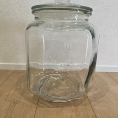 ガラス製　米びつ　ガラスジャー