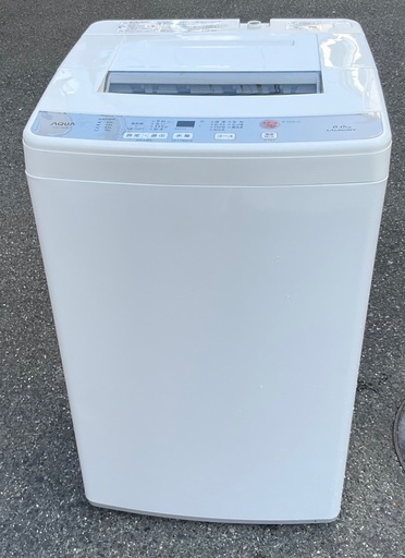 【RKGSE-046】特価！アクア/6kg/全自動洗濯機/AQW-S60G/中古/2019年製/当社より近隣地域無料配達/