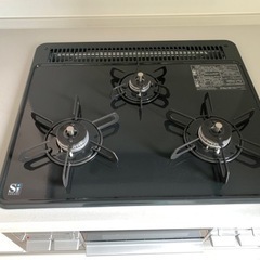 【新品未使用】都市ガス用　ビルトイン　3口S iセンサー付ガスコンロ