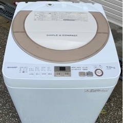 2017年製　SHARP 洗濯機　7kg