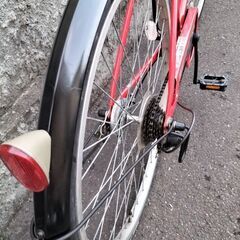 売約済みですm(_ _)m【札幌市内配達無料】【防犯登録料込】中古車　26インチ　6段切替　鍵付き　LEDライト　レッドxブラック 売約済みですm(_ _)m【札幌市内配達無料】【防犯登録料込】中古