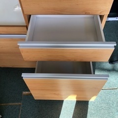 【リサイクルサービス八光】幅89.5㎝　ナチュラルブラウン　レンジボード　コンセント付