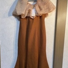 【新品タグ付き】LEJA 2WAYオフショルダーパフスリーブワッフル生地マーメイドワンピース