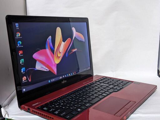 富士通LifeBookAH45U美品赤高速SSD搭載WIN11最新23H2Ofifce2021無線マウス