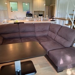 布張りカウチソファ (ウォール3KD RC DBR) 3人掛け ニトリ