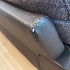 布張りカウチソファ (ウォール3KD RC DBR) 3人掛け ニトリ