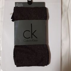 Calvin Klein (グンゼ製造)　メタリックシマ―タイツ