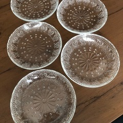 ガラス食器　デザート皿　5枚セット