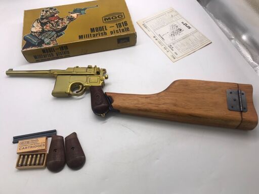 愛品館八千代店】MGC モーゼルM1916ミリタリー 木製ストック付 モデルガン