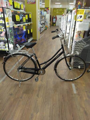 変速付き自転車　ブラック　27インチ