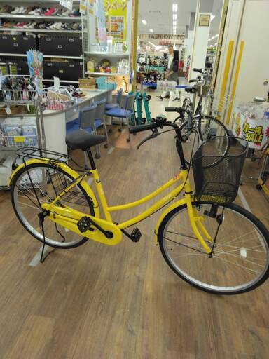 自転車　イエロー　26インチ