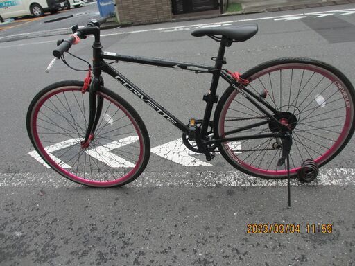 自転車クロスバイク２６インチ６段ギアー：黒：シボレーコルベット（ＣＨＥＶＲＤＬＥＴ）