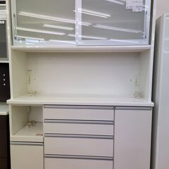☆ジモティ割あり☆ 松田家具 レンジボード ホワイト H210×D50×W141 
