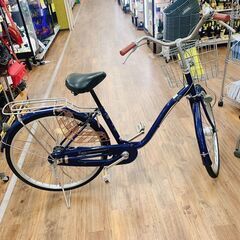 自転車　26インチ　ダークブルー