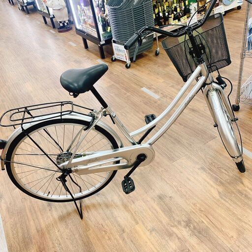 自転車　26インチ　シルバー