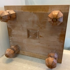 碁盤脚付☆94628無垢　碁器　碁石セット蛇目那智黒