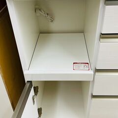 🤍松田家具 2面レンジボード 🖤定価￥158,000🖤 ソフトクロージング 人気のホワイトカラー🤍4921