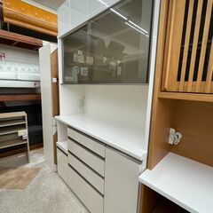 🤍松田家具 2面レンジボード 🖤定価￥158,000🖤 ソフトクロージング 人気のホワイトカラー🤍4921