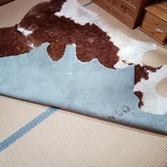 バッファローの毛皮の敷物