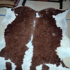 バッファローの毛皮の敷物