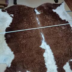 バッファローの毛皮の敷物