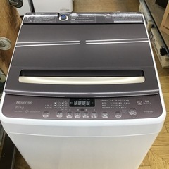#I-21【ご来店頂ける方限定】Hisenseの8、0Kg洗濯機です