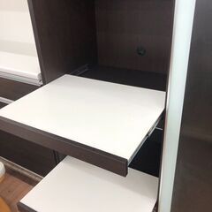 ▼値下げ▼食器棚  パモウナ キャビネット しょっきたな 収納棚 幅128cm 💳自社配送時🌟代引き可💳※現金、クレジット、スマホ決済対応※【送料に設置込】