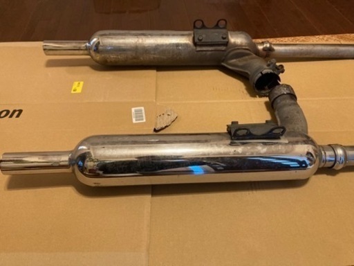 w400ノーマルマフラー w400 純正マフラー カット加工 W400純正マフラー