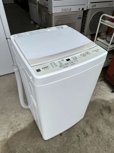 【動作保証あり】AQUA アクア 2022年 AQW-S5E9 5.0kg 全自動洗濯機 ガラストップ【管理KRS618】