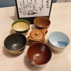 お正月　小どんぶり揃 （急須付）5客セット　お茶碗 和食器　お茶漬け碗