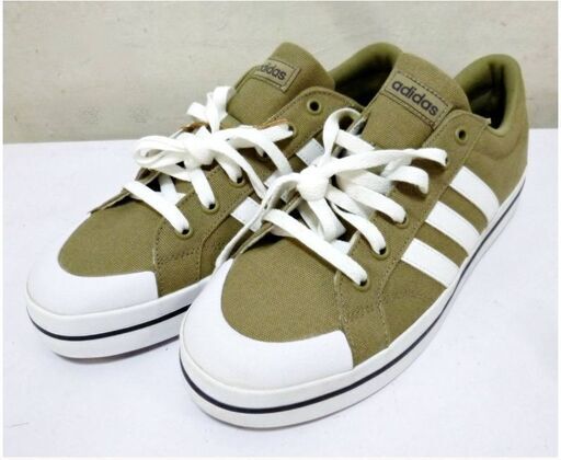 【未使用保管品】アディダス/adidas スニーカー　GZ8205　27㎝　 ブラバダスケートBRAVADASKATE U　カーキ　3ストライプ　キャンバス
