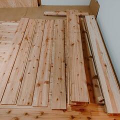 木材　杉板　無垢床材　本実加工　節あり　40枚