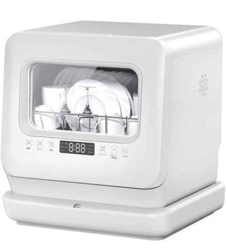 【新品未使用】工事不要食器洗い乾燥機 コンパクト 小型 タンク式 食洗器 ホワイト