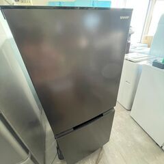 SHARP 2ドア冷蔵庫 SJ-D15H-H 2021年 152L どっちもドア 大容量メガ