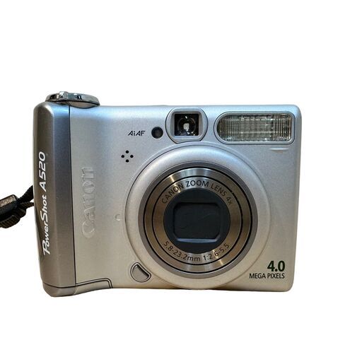 23T391_ジ1 動作品 Canon PowerShot A520 単3電池×2本 キャノン コンパクトデジタルカメラ コンデジ デジカメ レトロ