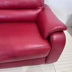 ニトリ　3人用本革ソファ(クローナ NB RE) 商品コード 1139700