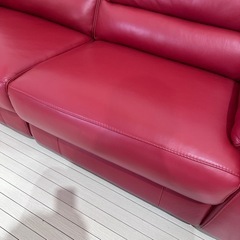 ニトリ　3人用本革ソファ(クローナ NB RE) 商品コード 1139700