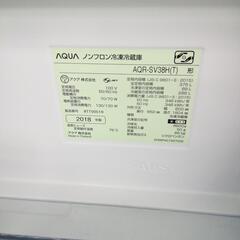 アクア 375L 4ドア冷蔵庫 2018年製 グロスブラウン AQR-SV38H 