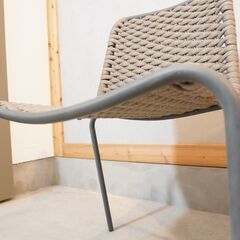 DULTON(ダルトン)のロープチェア2脚セット。マッドな質感のアイアン