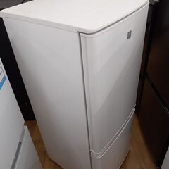  【ドリーム川西店御来店限定】 三菱 2ドア冷蔵庫 MR-P15EF-KW 146L（46L/100L) 21年製 動作確認／クリーニング済み 【2002211255601403】 