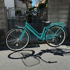 【自転車】ママチャリ　２６インチ　６段シフト　数回使用「取引終了」　