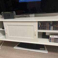 IKEAテレビ台　白　スライドドア付き