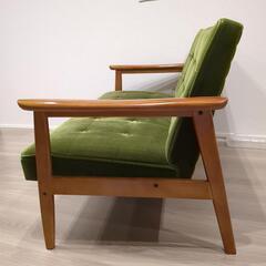 カリモク60 Kチェア 2シーター 
モケットグリーン 
